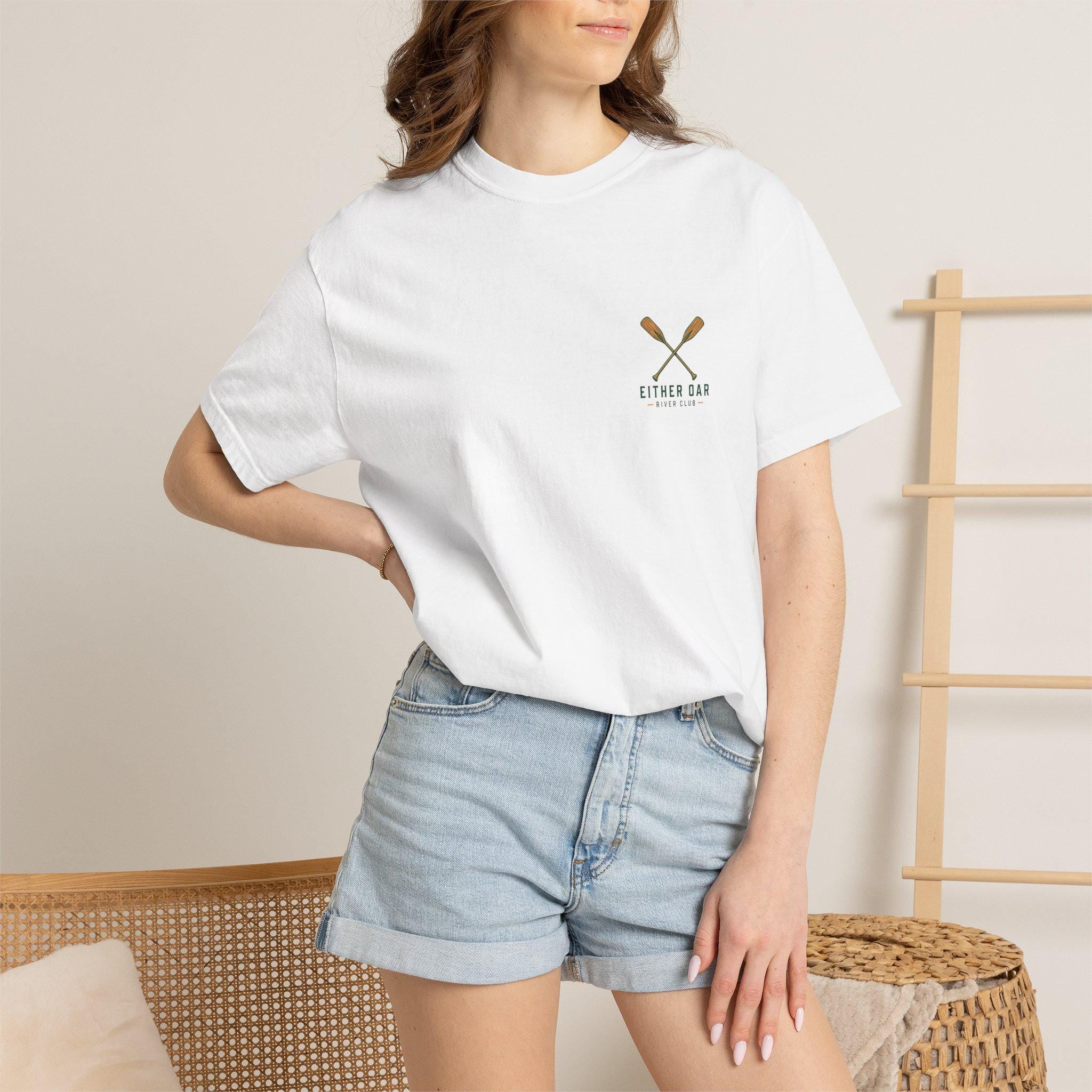 Either Oar River Club Tee, Stoic Philosophy Canoe Paddle Shirt