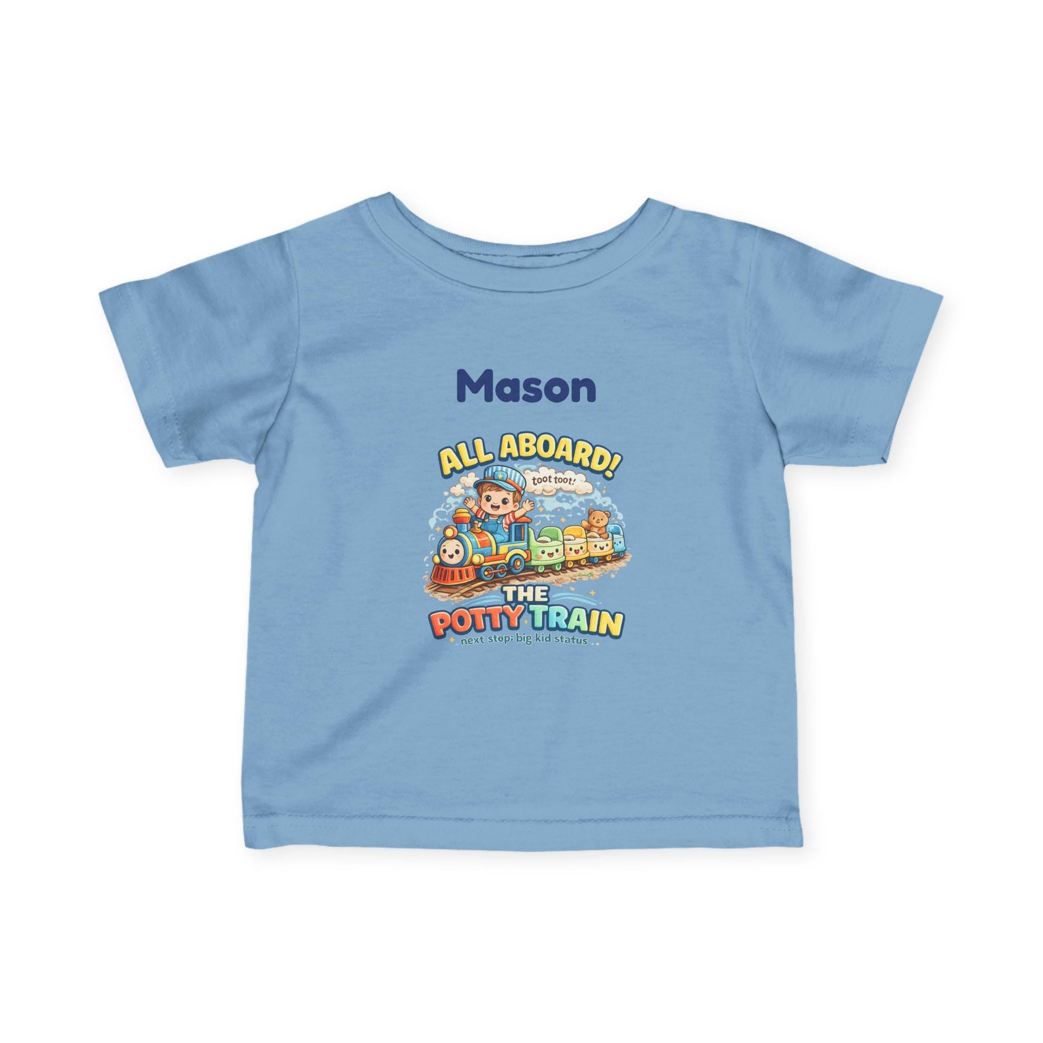 Personalized Potty Train Shirt, Toddler Big Kid Milestone Tee