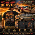 DHC-2 Beaver Seaplane T-shirt | Vintage Aircraft Poster, Back Print