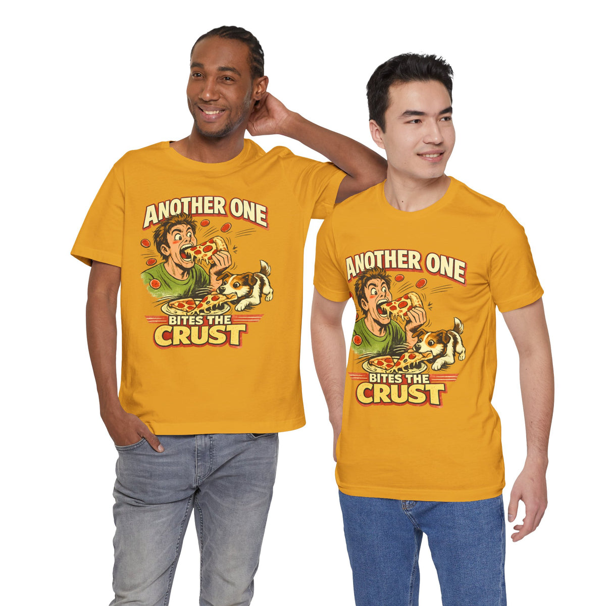 Another One Bites The Crust Shirt, Funny Pizza Dog Tee, Retro Pizza Lover Gift, Funny Dog Owner Shirt, Vintage Comic Graphic Tee