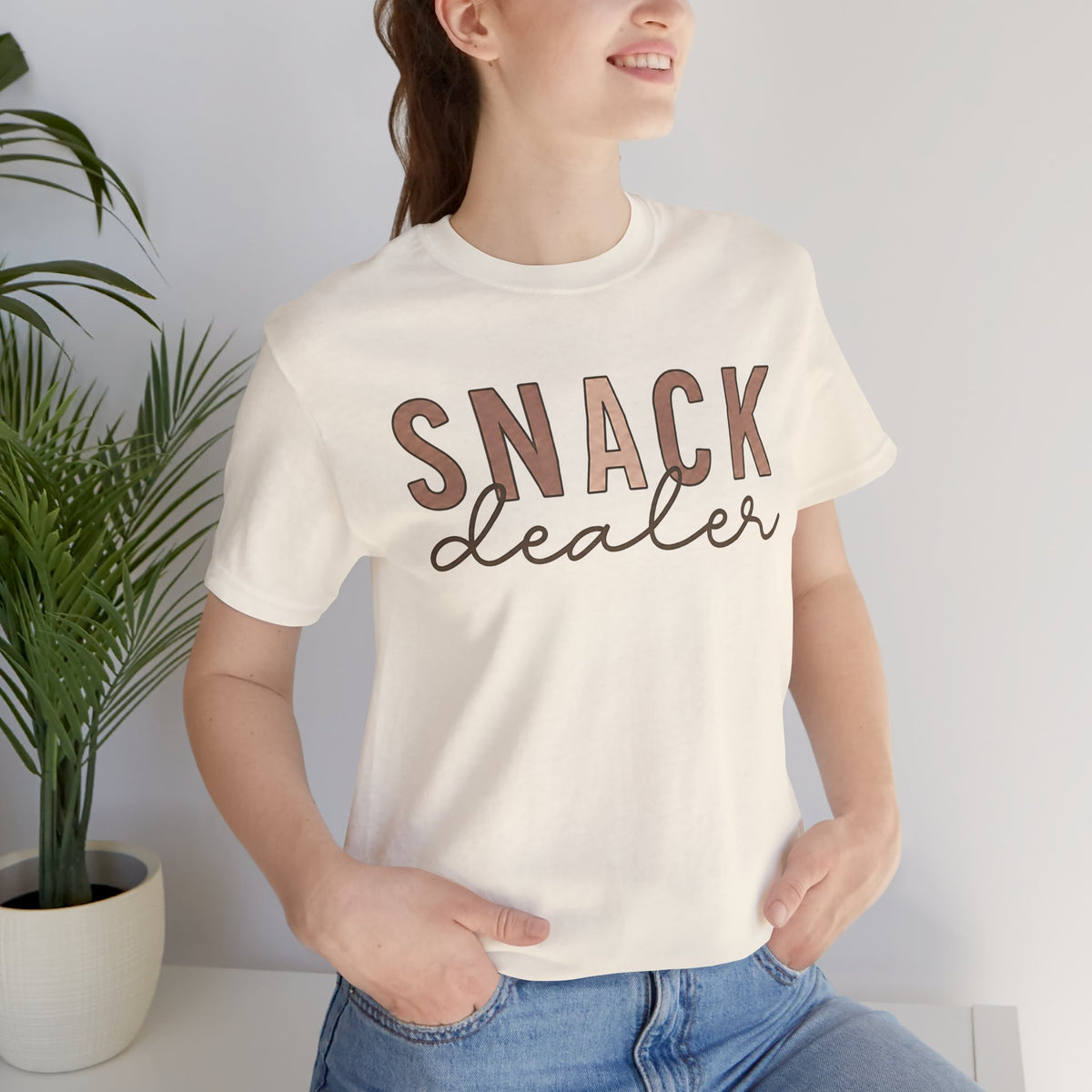Snack Dealer T-Shirt | Funny Food Quote Tee, Casual Graphic Shirt