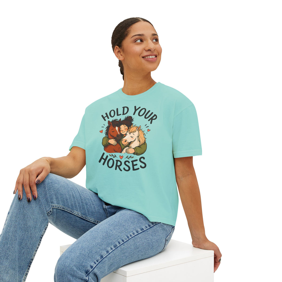 Hold Your Horses Tee | Cute Horse Illustration, Equestrian Shirt