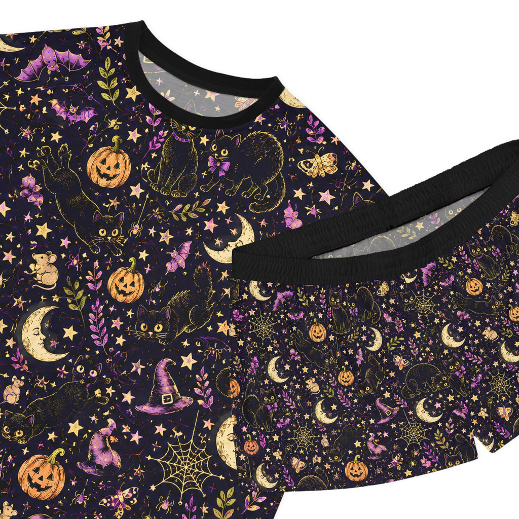 Whimsical Halloween Night Pajama Set | Short Pajama Set