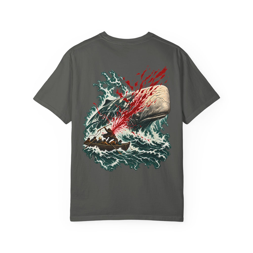 Moby Dick Shirt, Comfort Colors Captain Ahab Tee, Herman Melville Literary Gift, Nautical Whale Graphic, Book Lover Front and Back Print