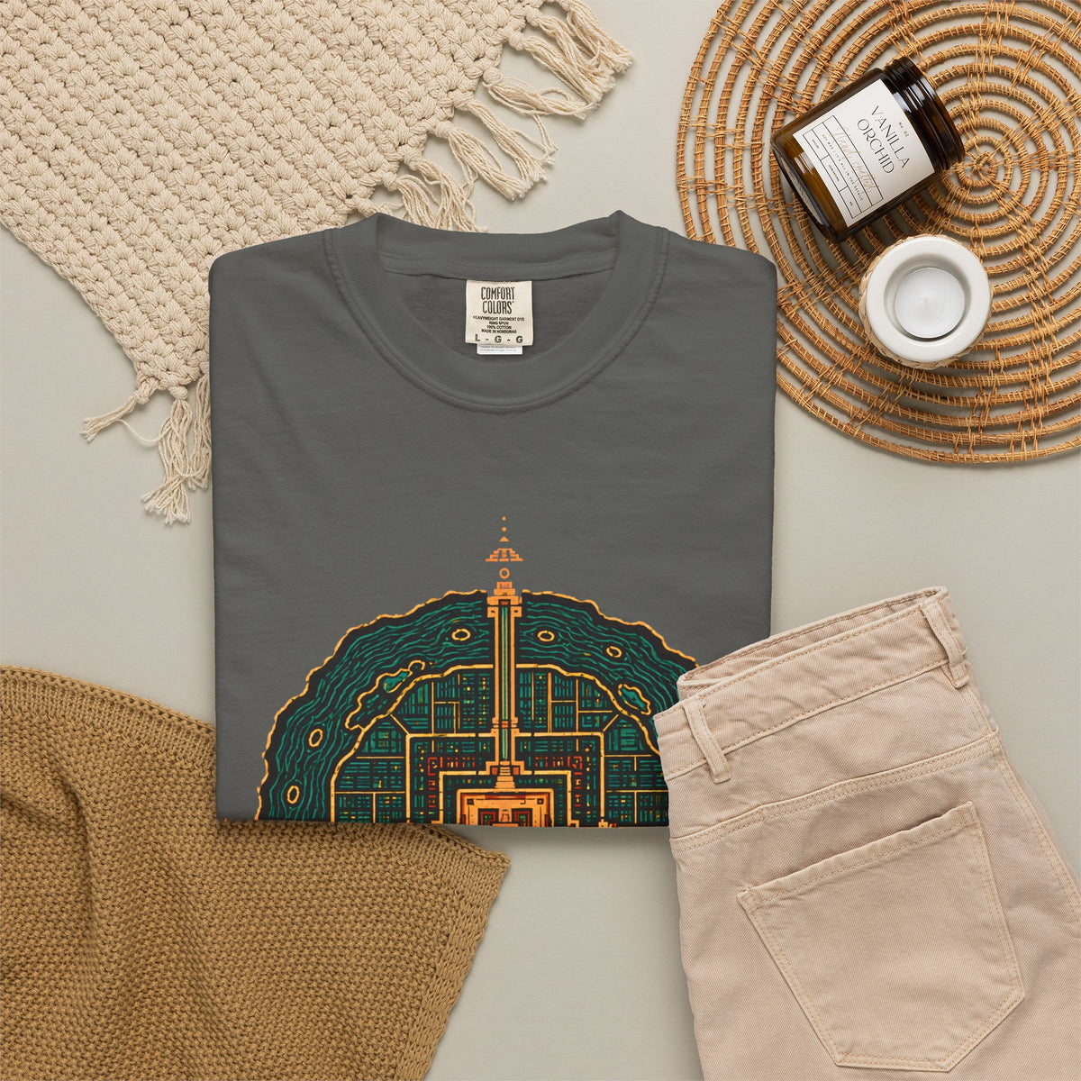 Tenochtitlan 1519 Shirt, Aztec Sacred Geometry Tee, Ancient Mexico Map Shirt, Lake Texcoco Graphic Tee, Anthropology Streetwear