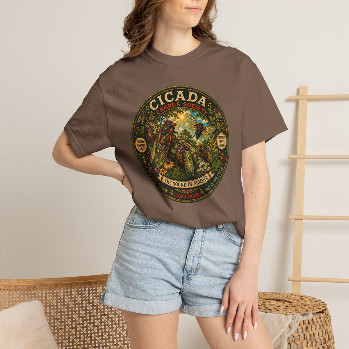 Cicada Chorus Society Shirt, Cicada T-Shirt, Nature Lover Tee, Entomology Gift, Summer Insect Shirt, Woodland Graphic Tee