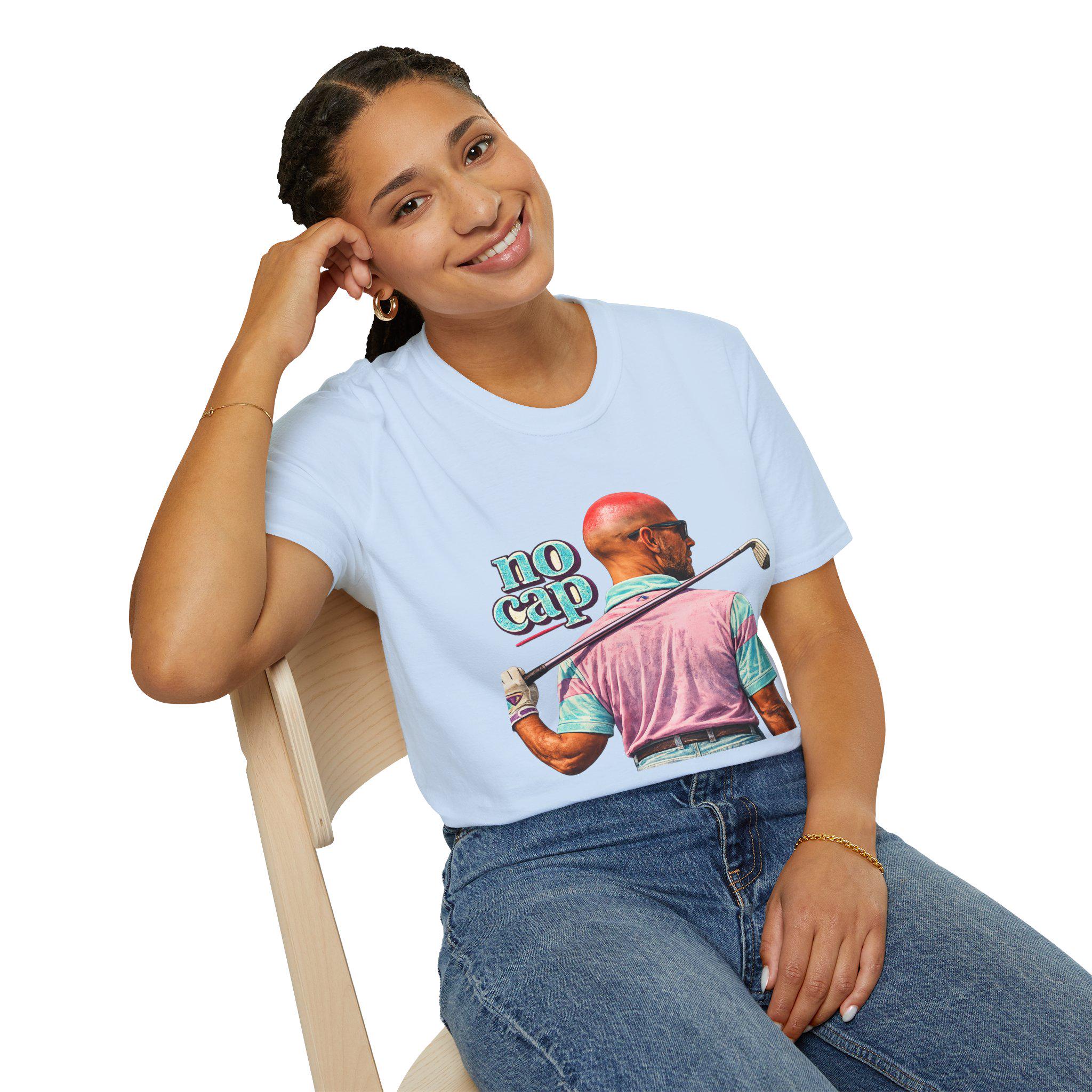 Retro 90s Bald Golfer Shirt: Funny Golf Humor Tee, Sunburn Head Joke