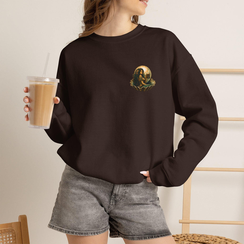 Mermaid Vintage Poster Crewneck Sweatshirt | Murky Pearl