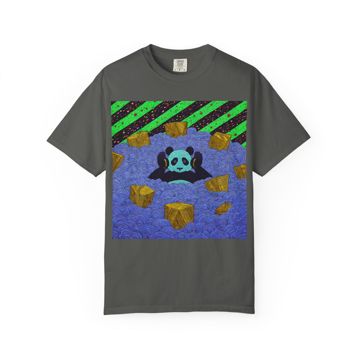 Lost Level Panda Comfort Colors Shirt, Retro Gaming Tee, Weirdcore Panda Graphic Tee