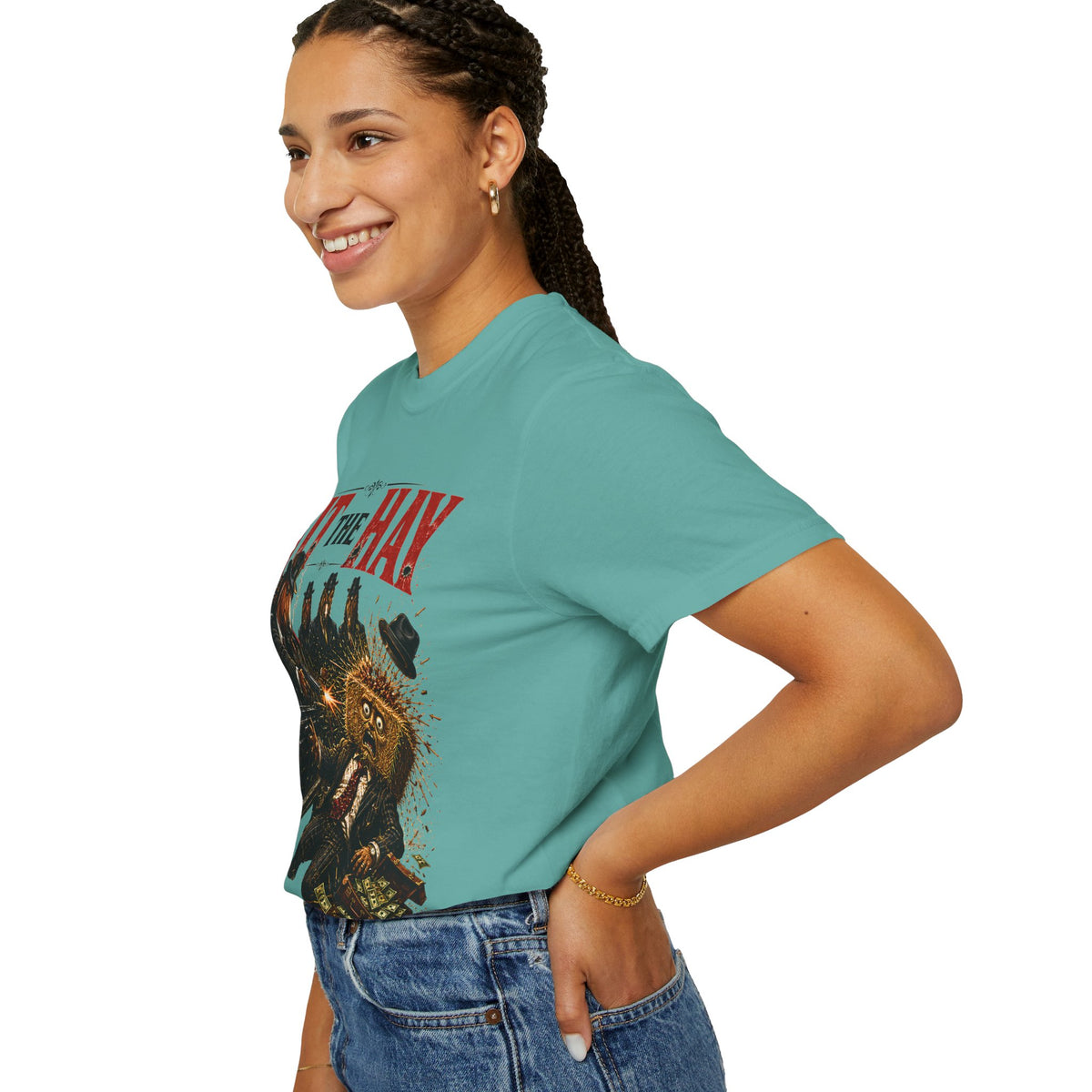 Hit The Hay Shirt, Horse Mafia Funny Tee, He Took It Literally, Mob Movie Parody Shirt, Horse Humor Graphic Tee, Funny Western Gangster Gift
