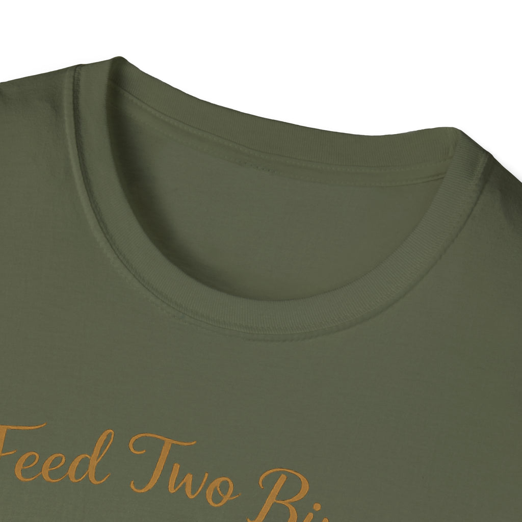 Feed Two Birds With One Scone Shirt, Cottagecore Bird Tee, Cute Animal Shirt, Cozy Aesthetic Gift, Funny Nature Saying, Wholesome Tee