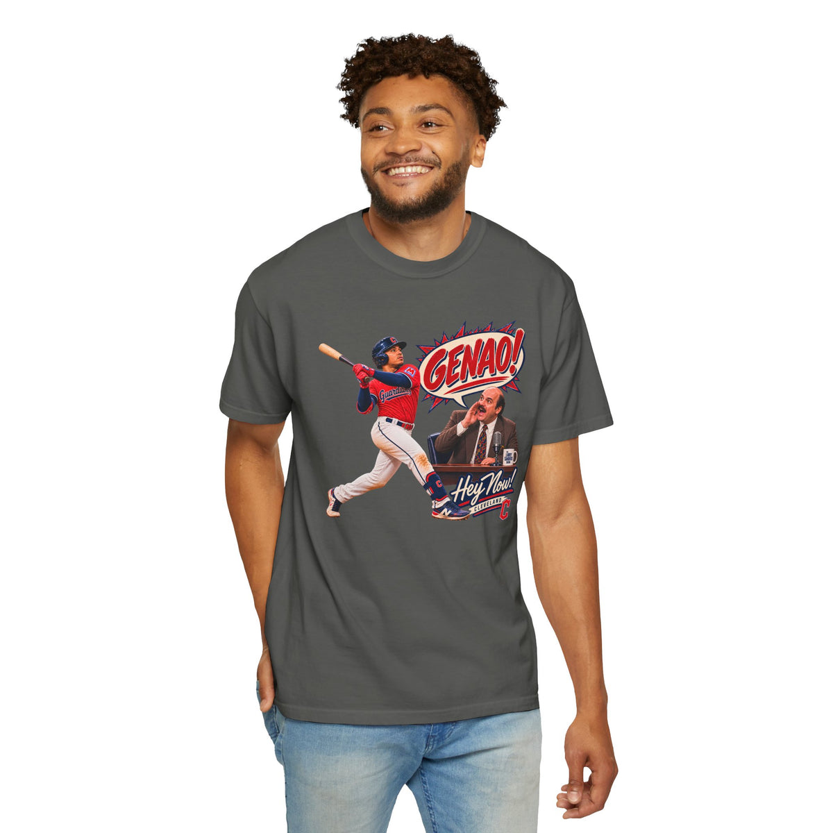 Genao Hey Now Cleveland Baseball Shirt | Hank Kingsley Inspired Guardians Fan Tee | Funny Cleveland Baseball Shirt