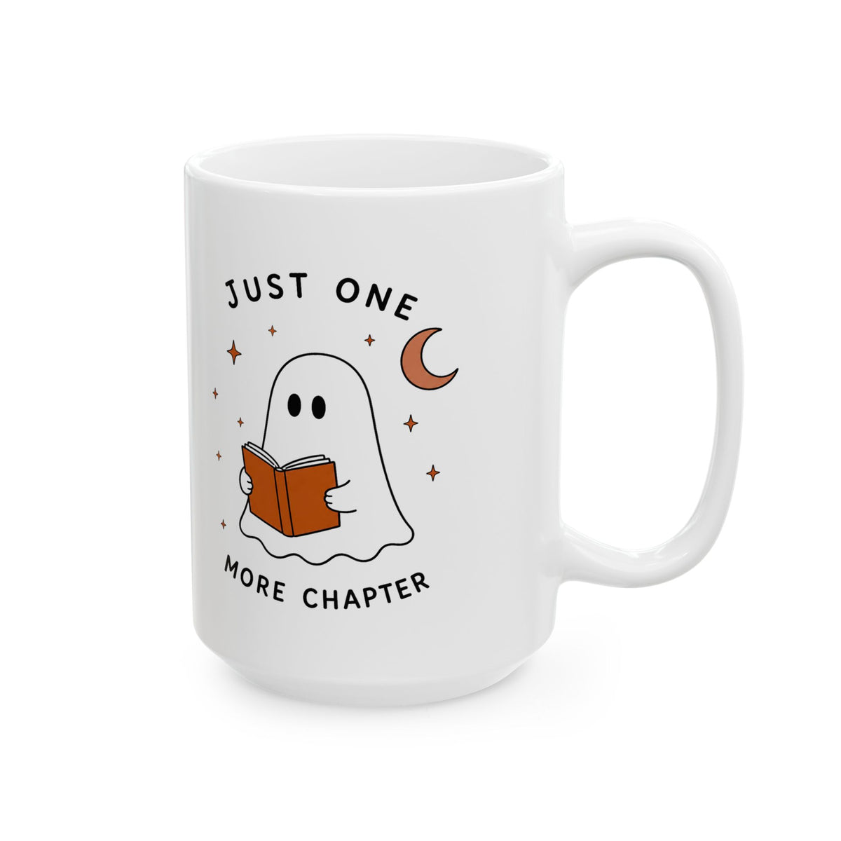 Cute Ghost Reading Mug | Just One More Chapter Ceramic Mug