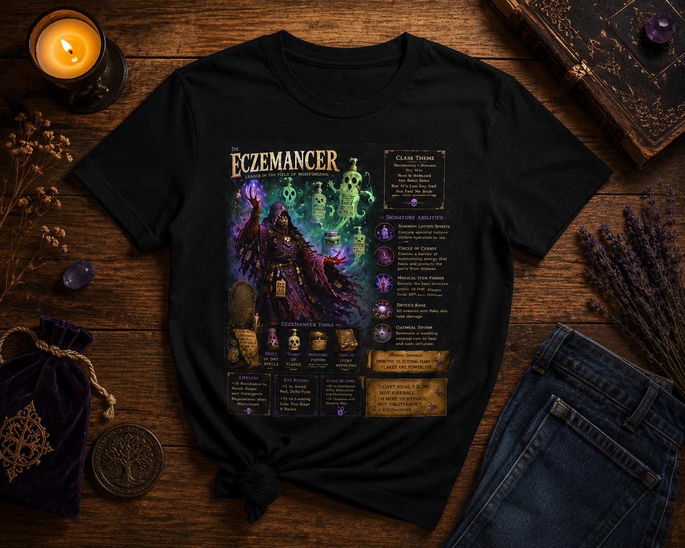 Eczemancer Dark Fantasy RPG Shirt