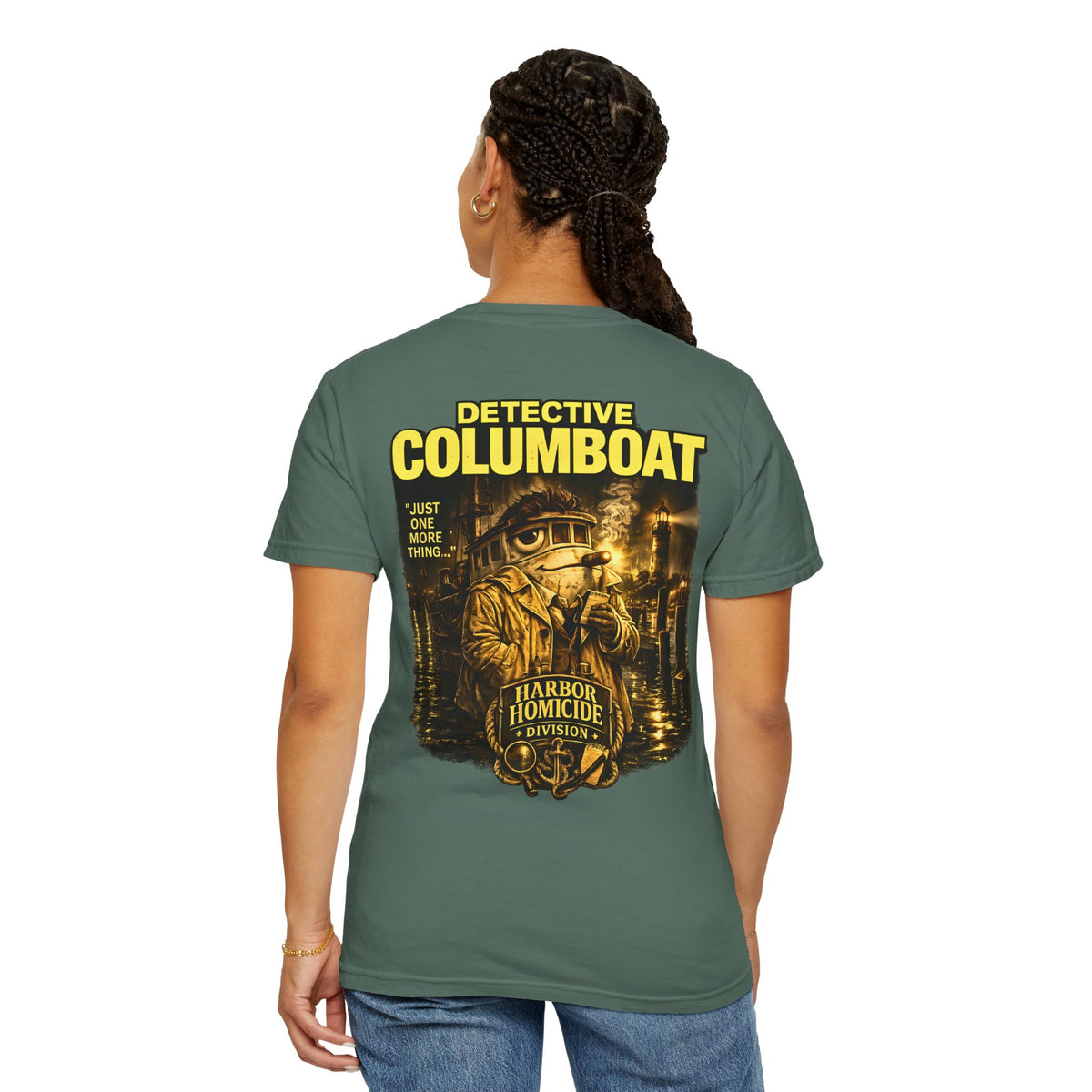 Detective Columboat Shirt Harbor Homicide Division Tee Just One More Thing Vintage Noir Marina Fishing Parody