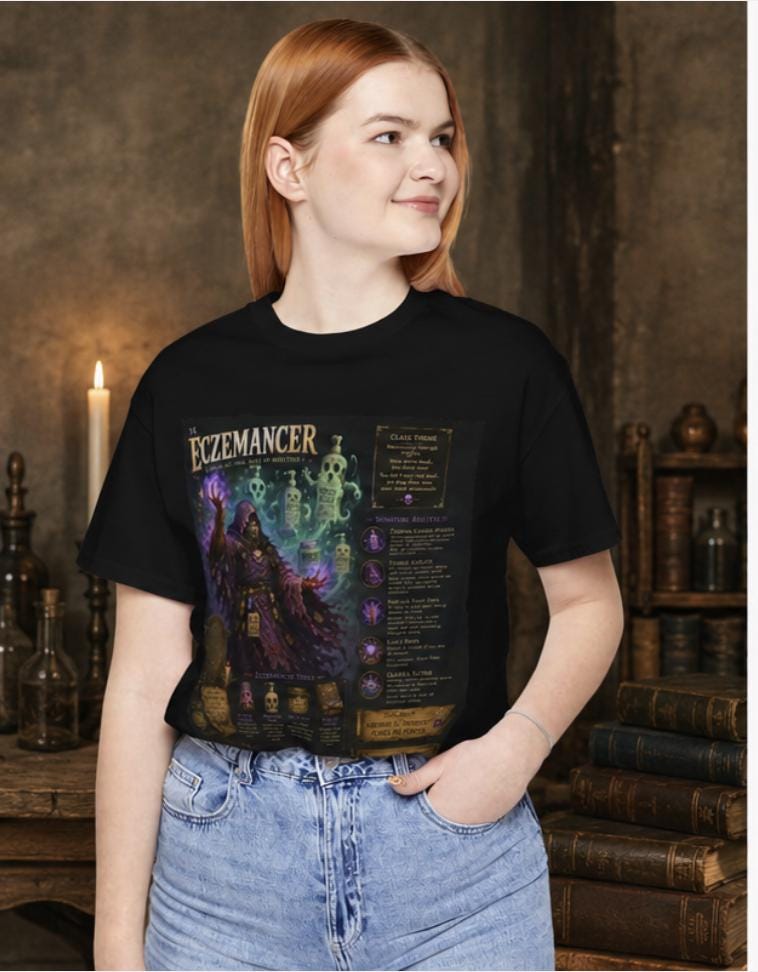 Eczemancer Dark Fantasy RPG Shirt