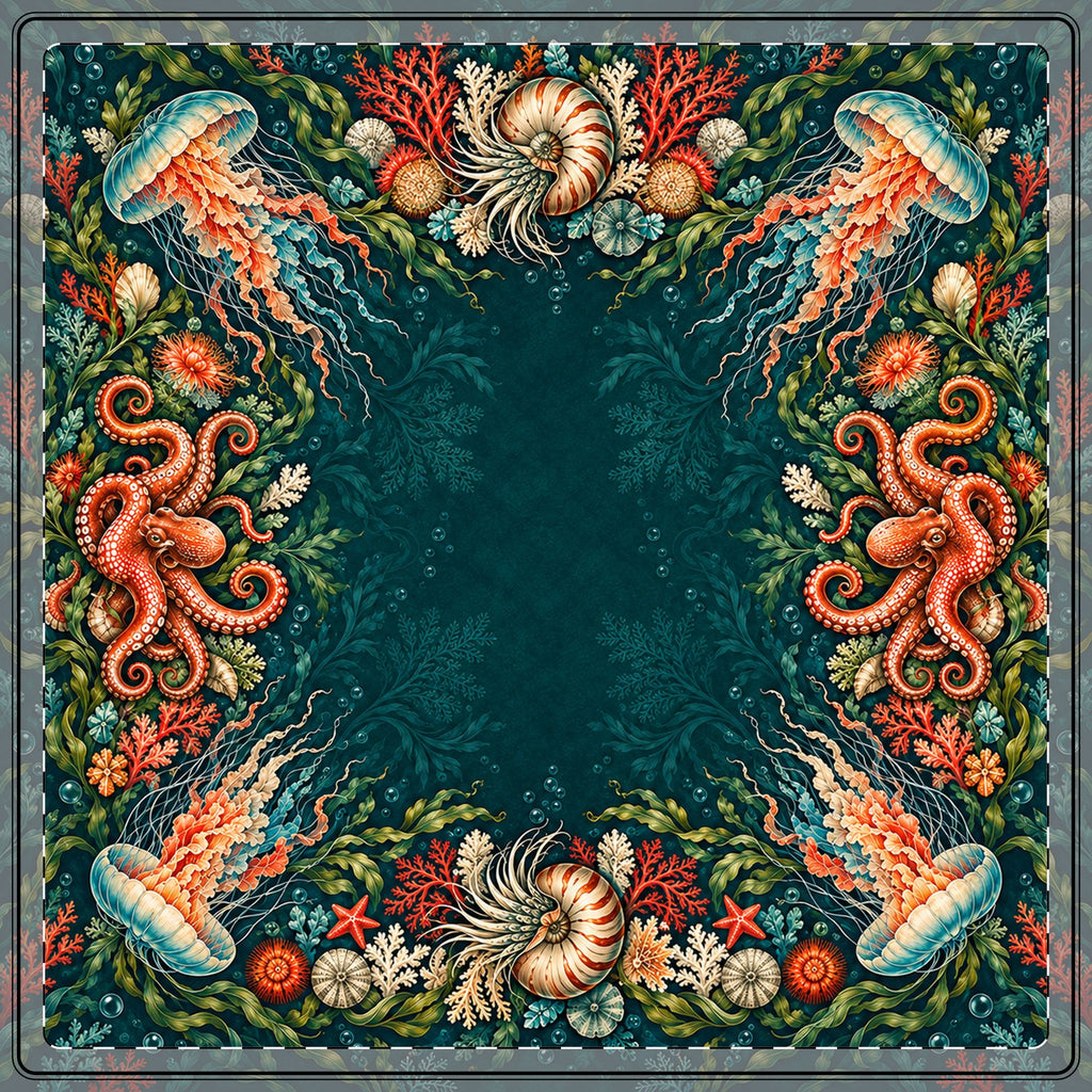Cabinet of Tides, Ocean Inspired American Mahjong Mat