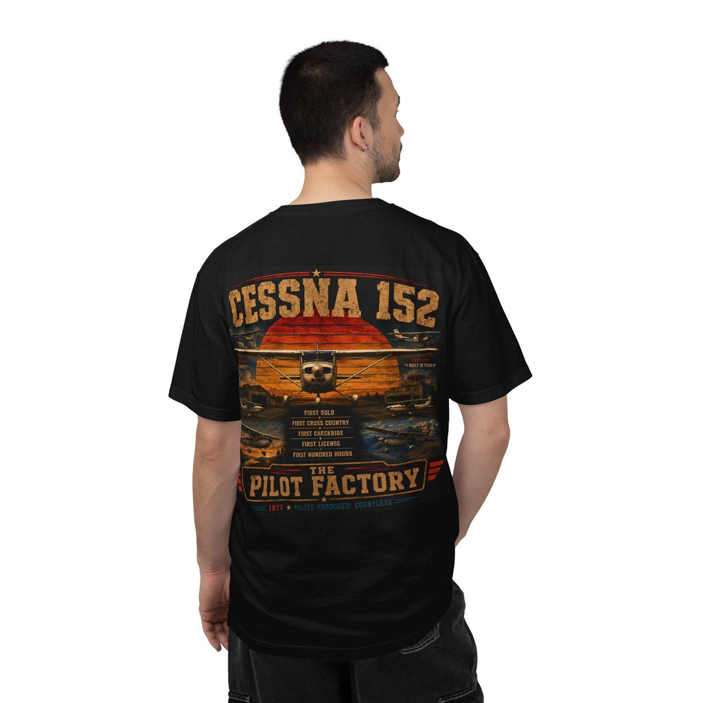 Cessna 152 The Pilot Factory Aviation T-Shirt | Vintage Flight School Trainer Pilot Gift