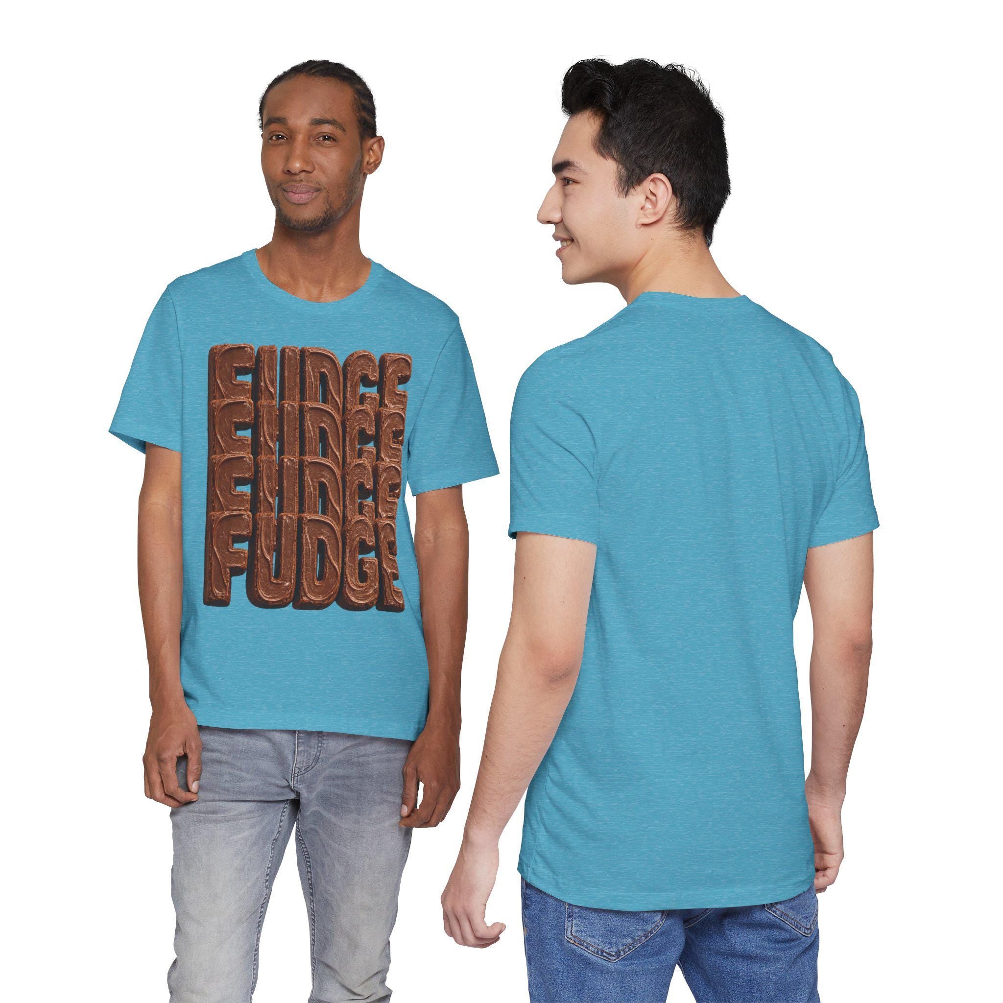 Fudge Stacked Text T-Shirt | Chocolate Typography Tee