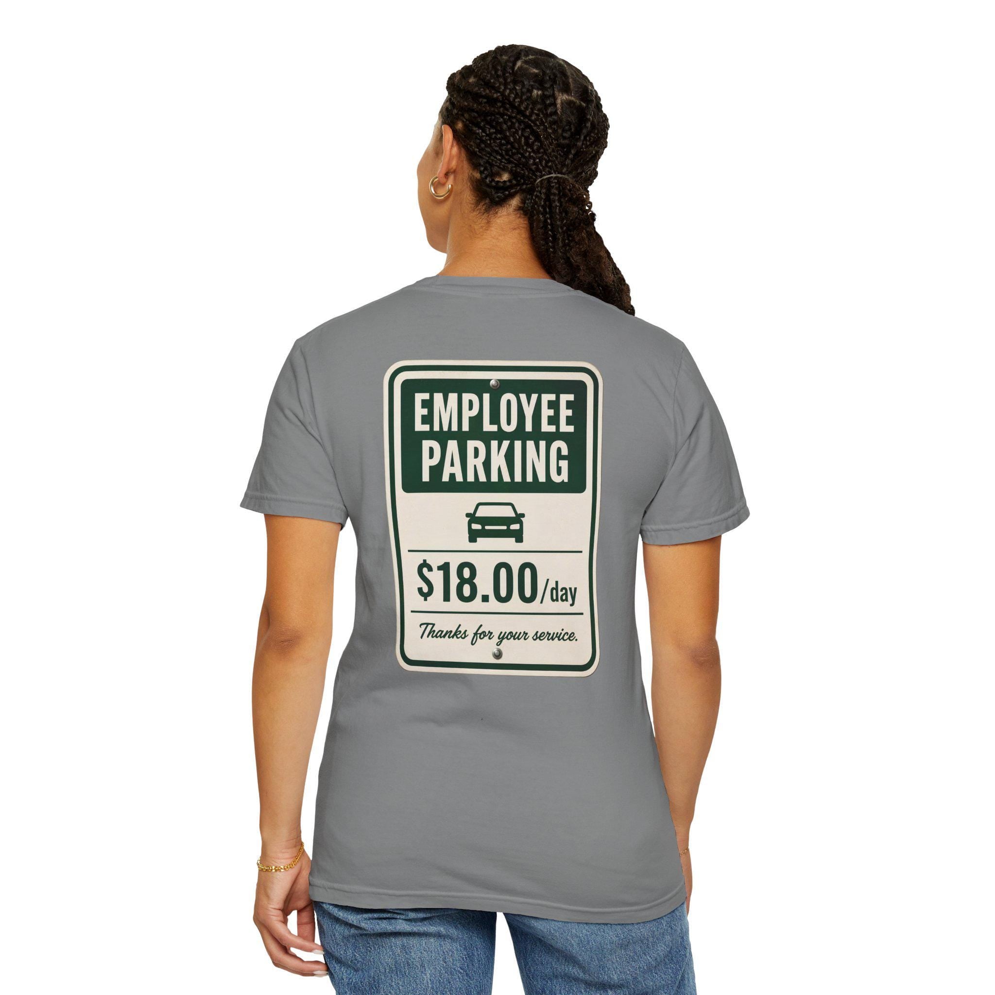 Employee Parking Shirt, Funny Office Parking Fee Tee, Vintage Meter Graphic