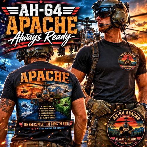 Apache Helicopter T-shirt | Army Aviation Military Aircraft