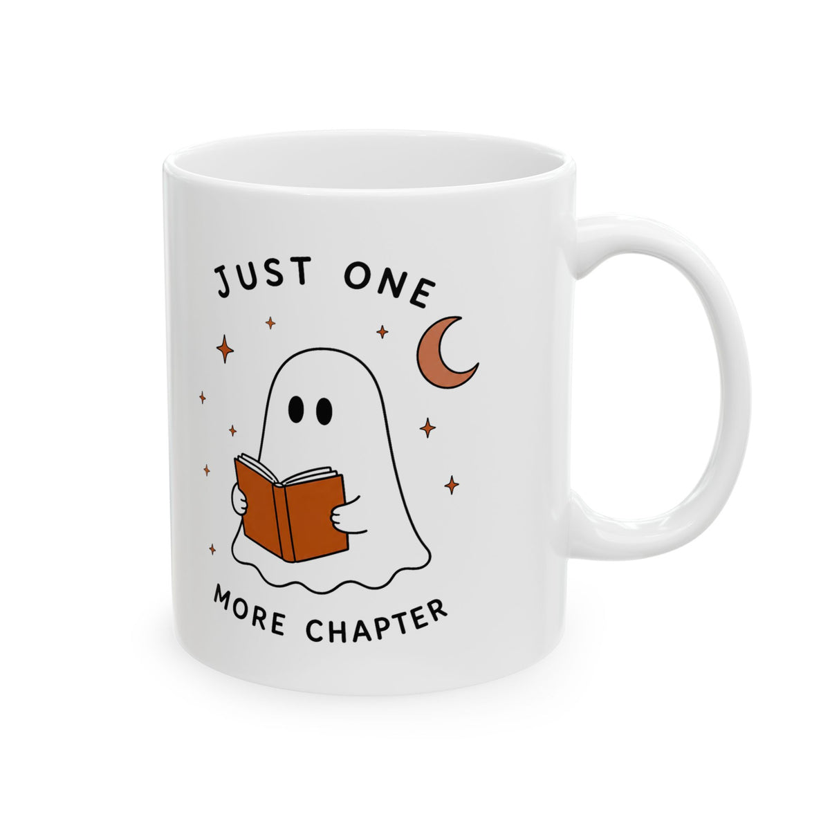 Cute Ghost Reading Mug | Just One More Chapter Ceramic Mug
