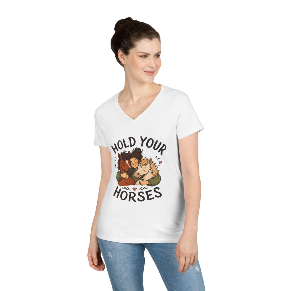 Hold Your Horses Shirt, Cozy Horse Lover Tee, Equestrian Illustration Gift