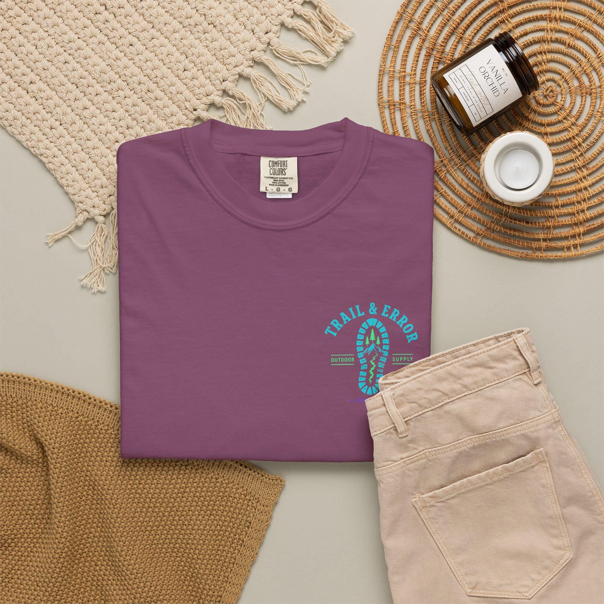 Trail & Error Wilderness Graphic Tee, Comfort Colors Hiking Shirt