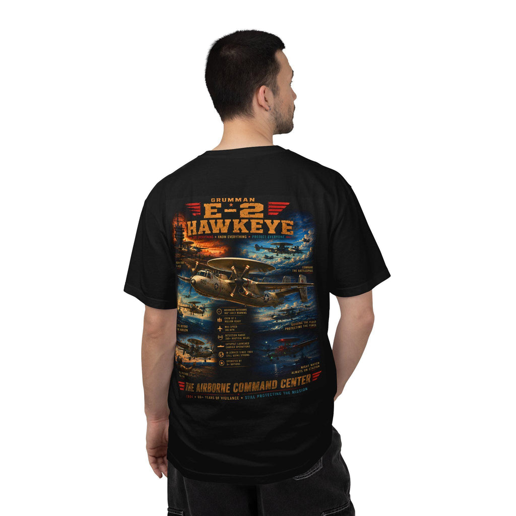 E-2 Hawkeye Aircraft Illustration T-shirt | Military Aviation Diagram