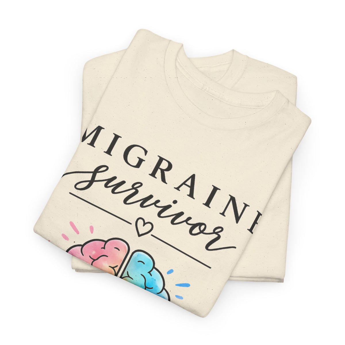 Migraine Survivor Shirt | Chronic Illness Shirt | Colorful Brain Graphic Tee | Mental Health Awareness | Migraine Gift for Her