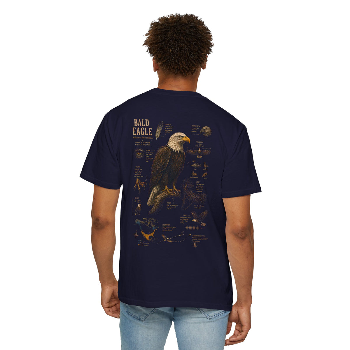 Bald Eagle Shirt, Bird Watching Gift, Eagle Lover Tee, Wildlife Graphic T-Shirt, Nature Lover Shirt, Ornithology Gift, Birder Apparel
