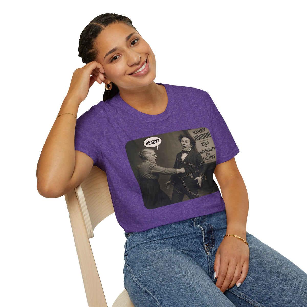 Funny Harry Houdini Shirt, Vintage Magician Tee, Escape Artist Comedy Graphic, Retro Vaudeville Humor Shirt