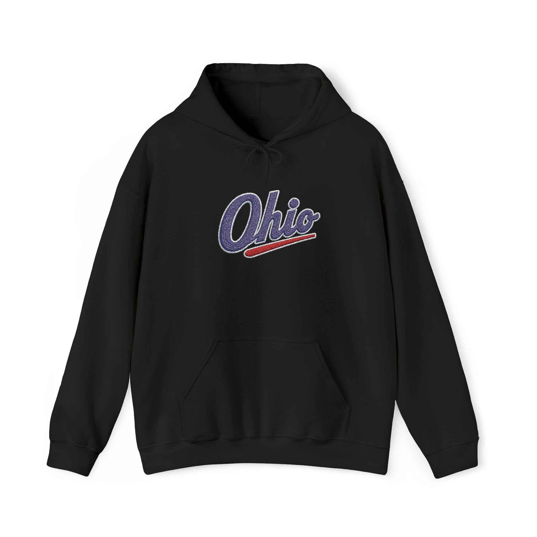 Embroidered Ohio Hoodie | Vintage Script Sweatshirt, Unisex Pullover