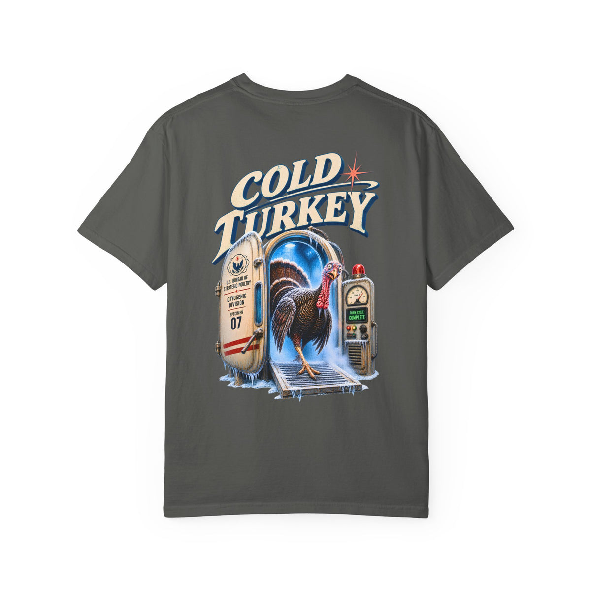 Cold Turkey Cryogenic Experiment Shirt, Funny Turkey Graphic Tee, Retro Sci Fi Thanksgiving Shirt, Weird Turkey T Shirt, Vintage Science Tee