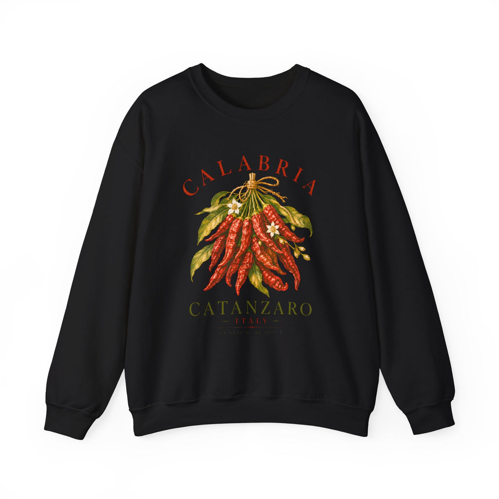 Calabria Catanzaro Sweatshirt, Vintage Italian Chili Pepper Crewneck, Italian Heritage Sweatshirt, Calabria Gift, Cozy Unisex Pullover