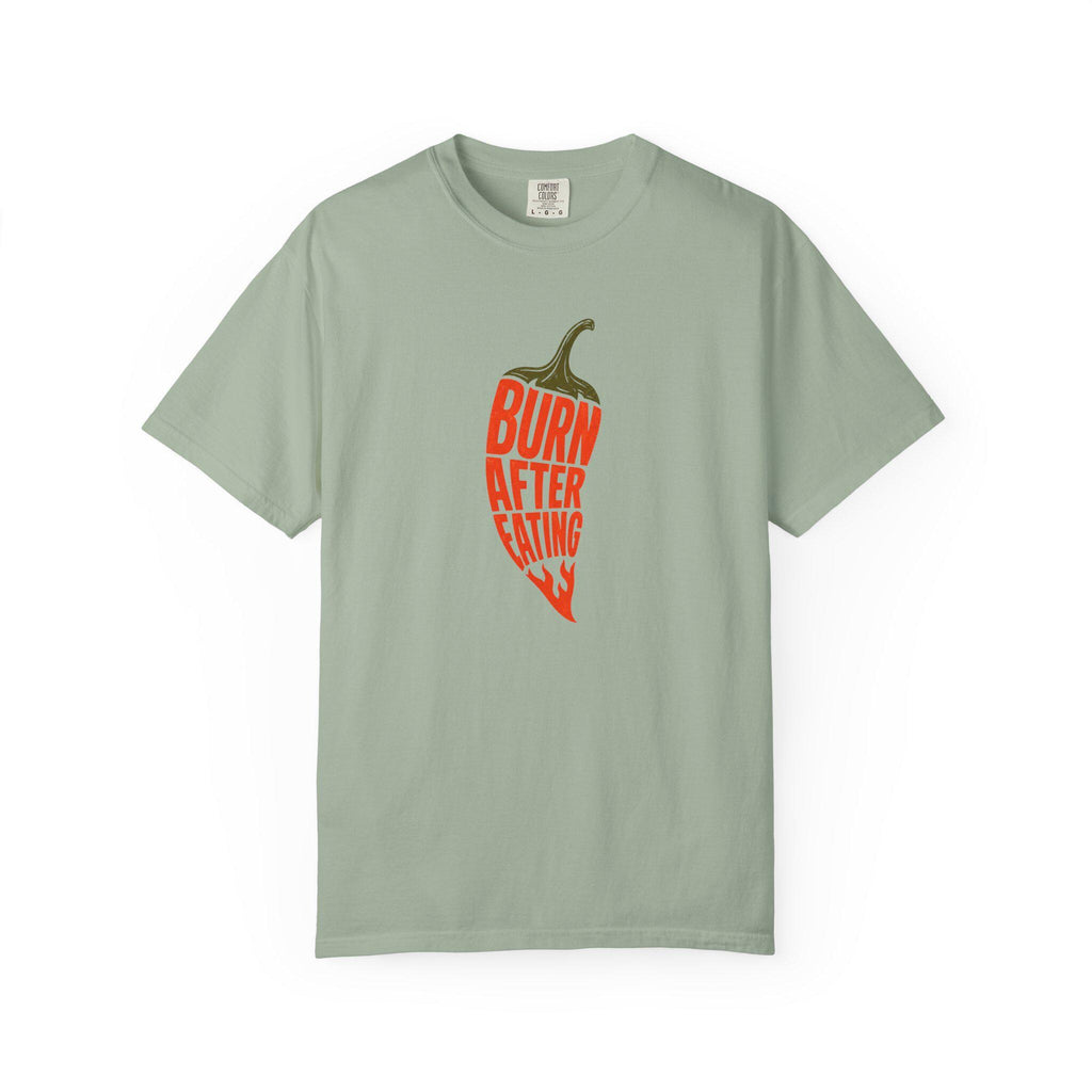 Burn After Eating chili pepper T-Shirt | Spicy Food Graphic