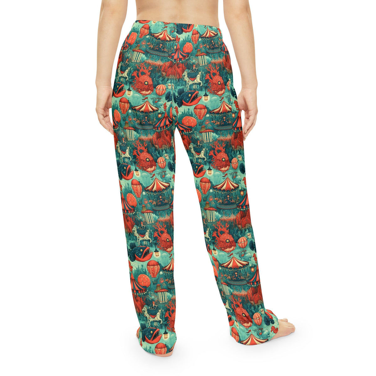 Deep Sea Carnival Pajama Pants | Anglerfish Carousel Print