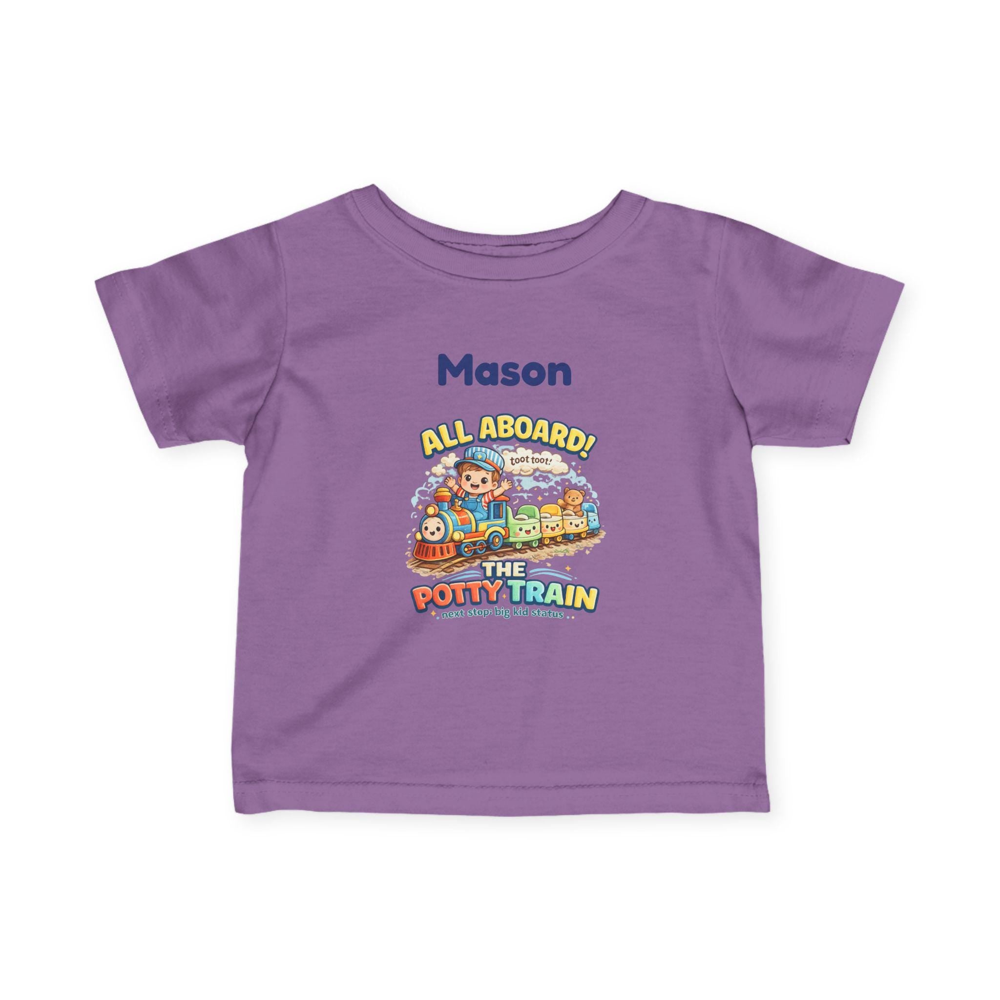 Personalized Potty Train Shirt, Toddler Big Kid Milestone Tee