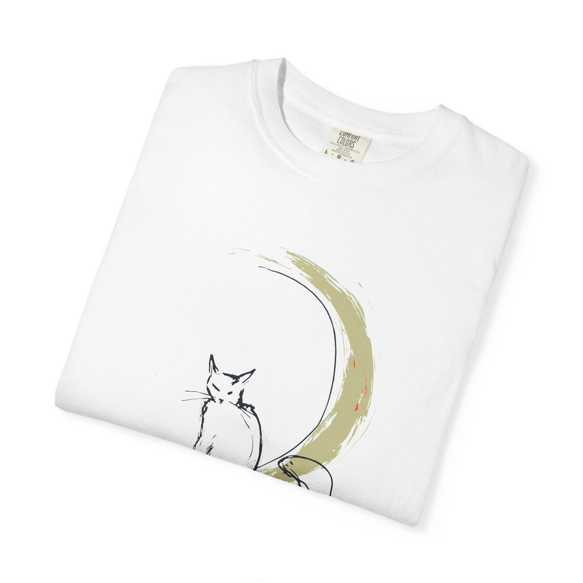Black Cat Crescent Moon Comfort Colors 1717, Celestial Witchy Graphic Tee, Mystical Gothic Gift for Cat Lovers