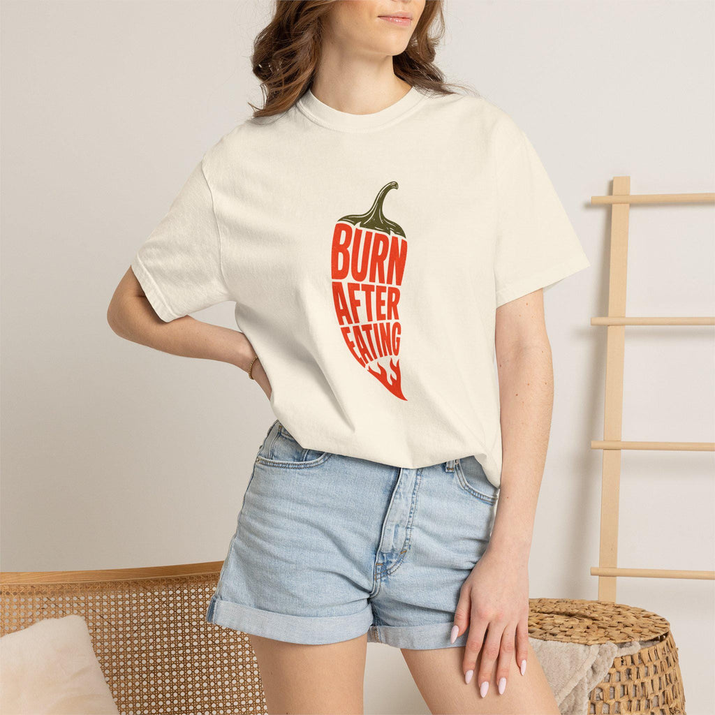 Burn After Eating chili pepper T-Shirt | Spicy Food Graphic