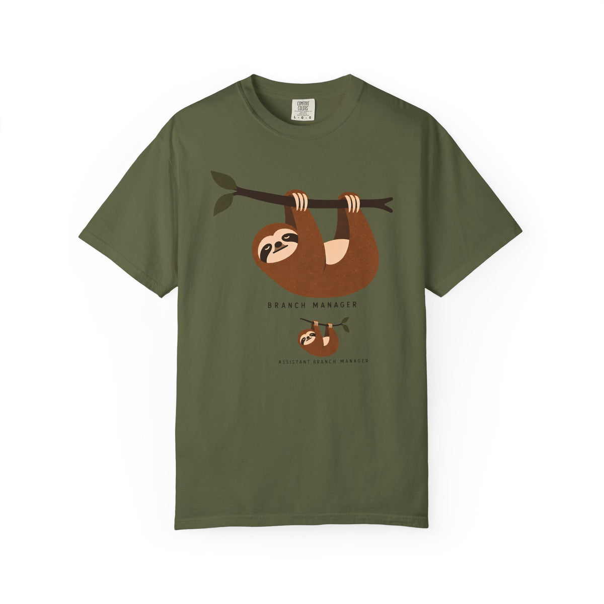 Funny Sloth Shirt, Branch Manager T-Shirt, Assistant Branch Manager Tee, Sloth Lover Gift, Funny Office Shirt, Comfort Colors Tee