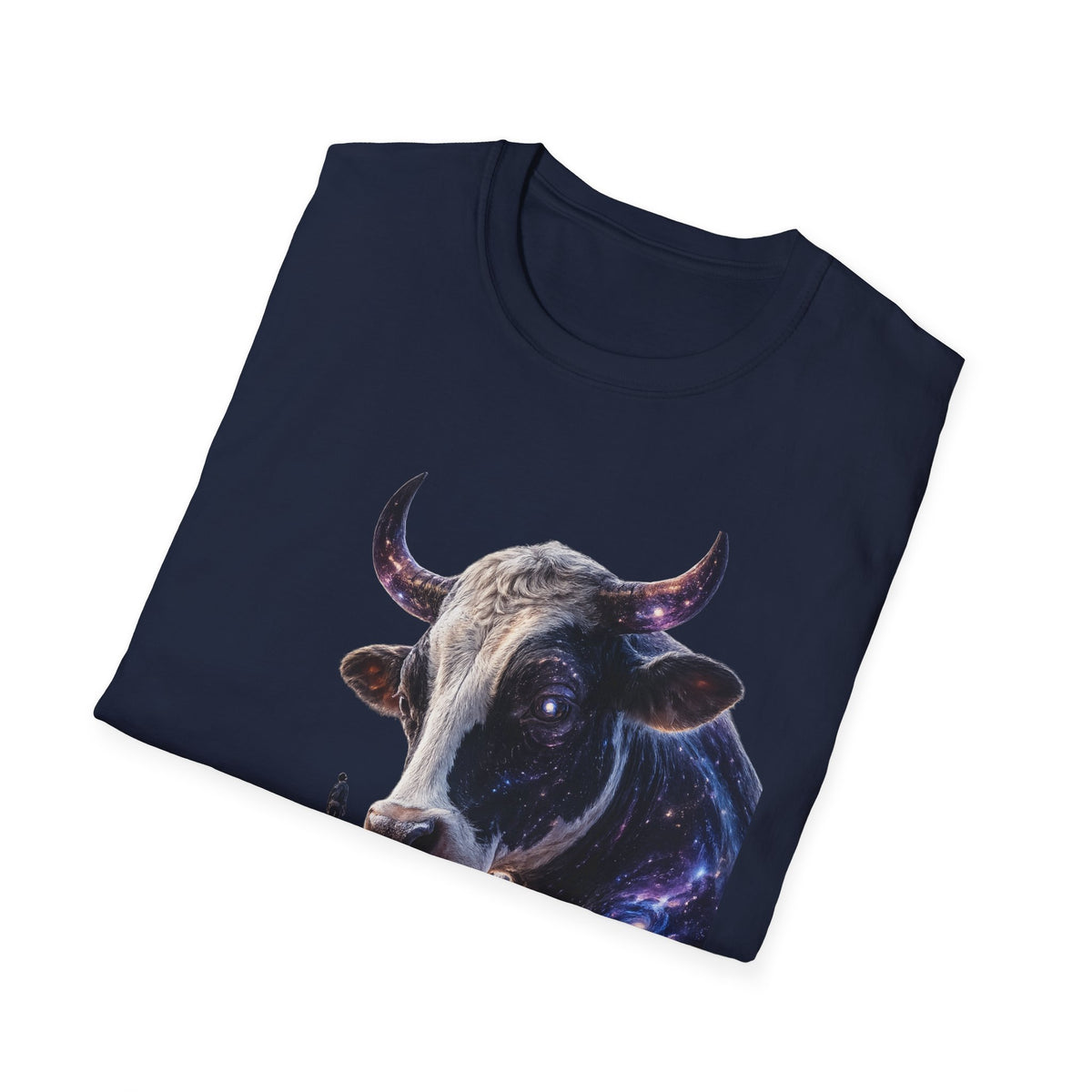 Cosmic Cow Shirt, Space Animal Graphic Tee, Surreal Galaxy Cow Design, Aesthetic Sci-Fi Art T-Shirt, Unique Cosmic Streetwear