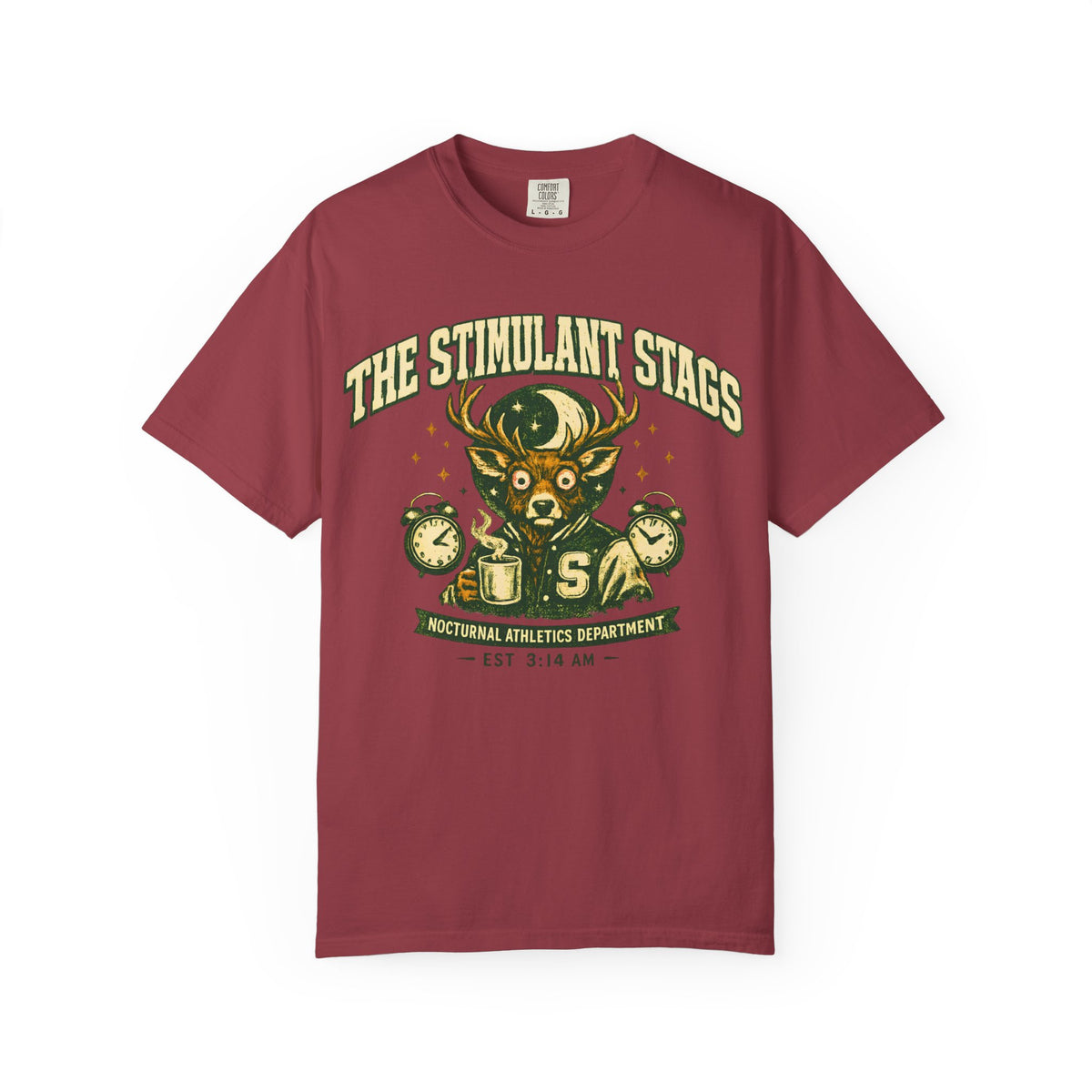 The Stimulant Stags Shirt, Vintage College Graphic Tee, Appalachian Coffee Shirt, Sleep Deprived University Tee, Nocturnal Athletics