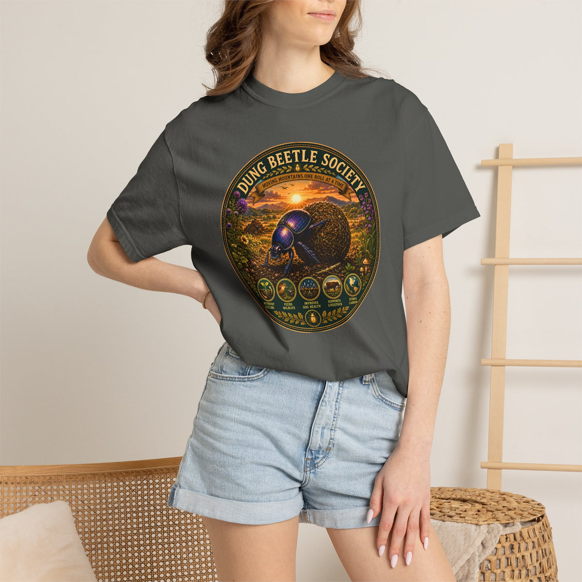 Dung Beetle Society shirt | Vintage nature insect graphic tee