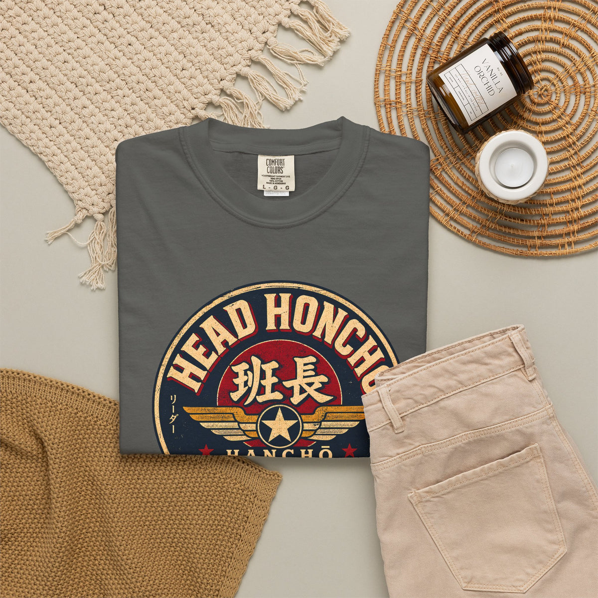 Head Honcho Shirt | Vintage Japanese Hancho Graphic Tee | Funny Boss Shirt | Retro Workwear Comfort Colors T-Shirt
