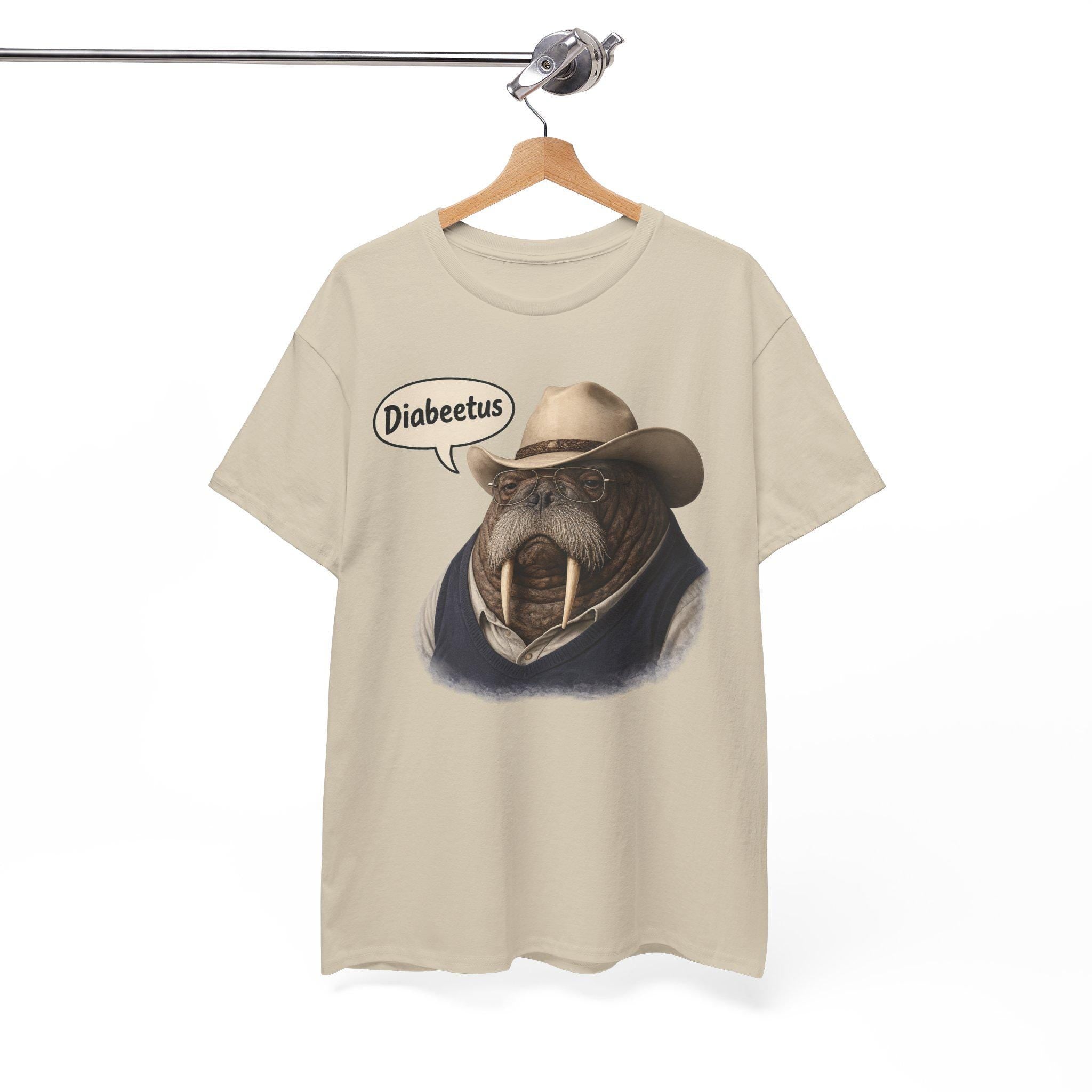 Funny Walrus Cowboy Shirt, Diabetes Humor Western Graphic Tee