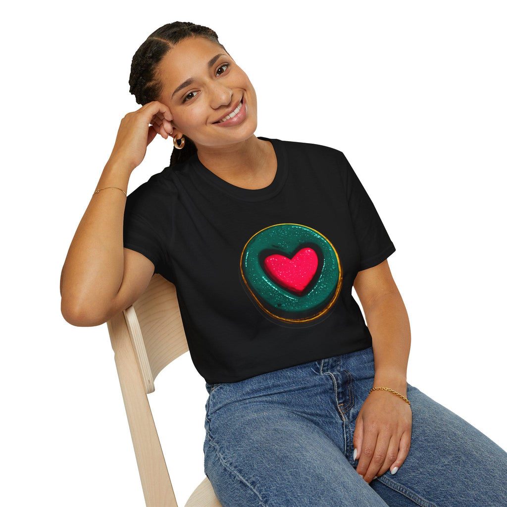 Heart O Graphic Tee, Minimal Love Symbol Streetwear Shirt