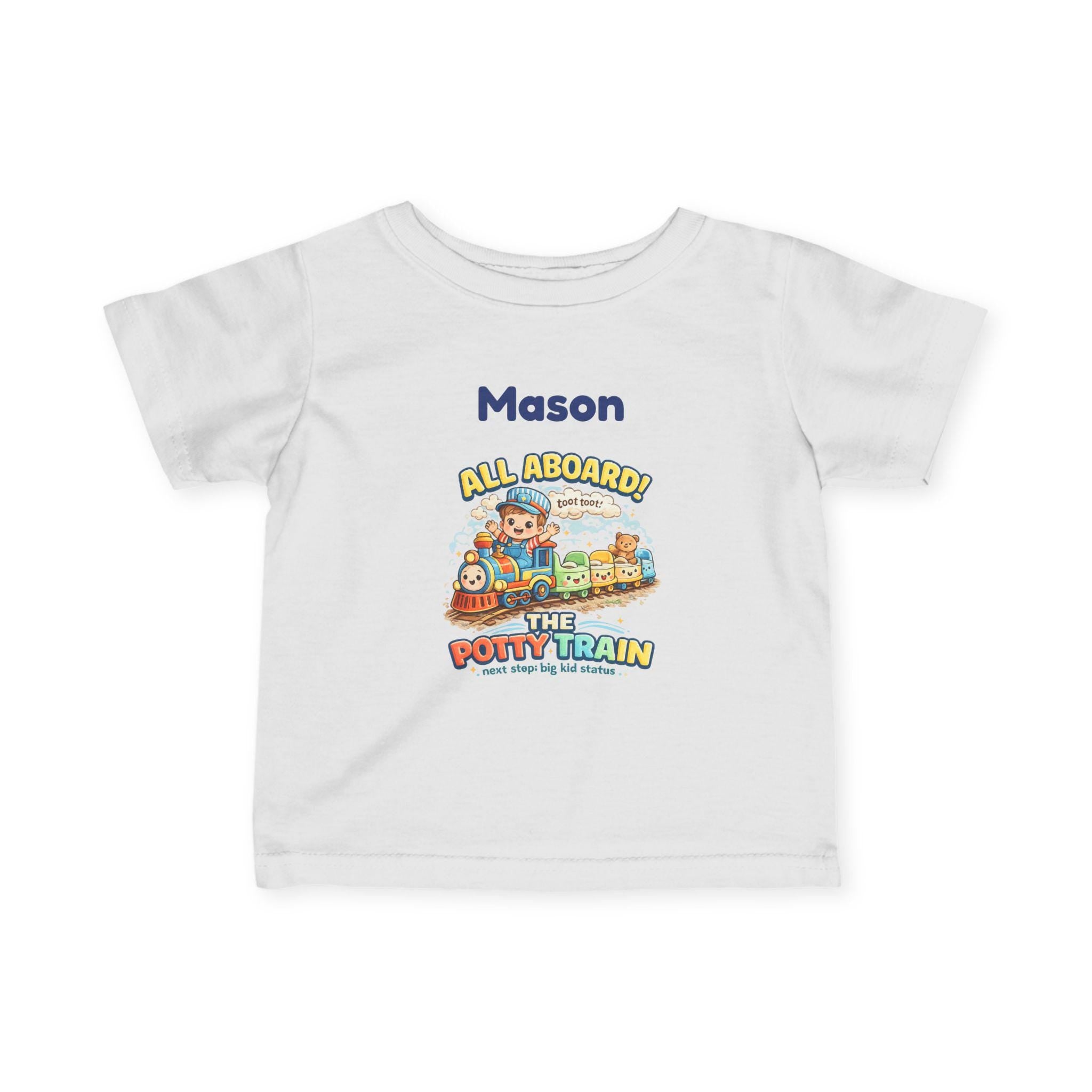 Personalized Potty Train Shirt, Toddler Big Kid Milestone Tee