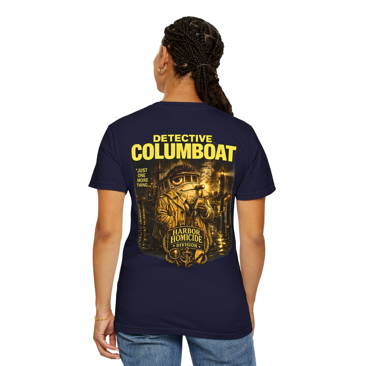 Detective Columboat Shirt Harbor Homicide Division Tee Just One More Thing Vintage Noir Marina Fishing Parody
