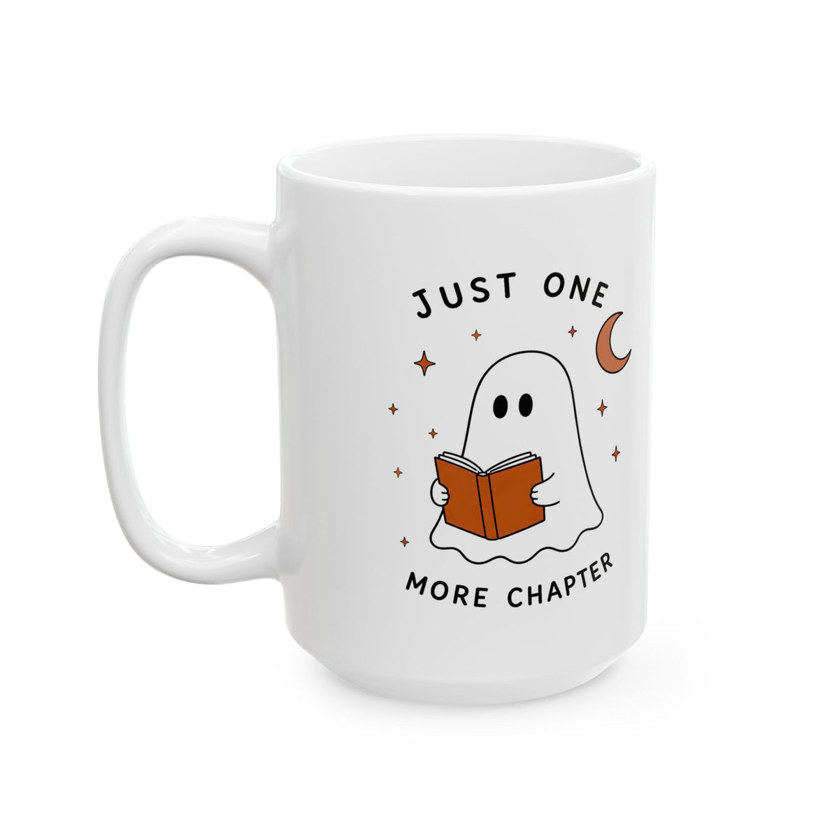 Cute Ghost Reading Mug | Just One More Chapter Ceramic Mug